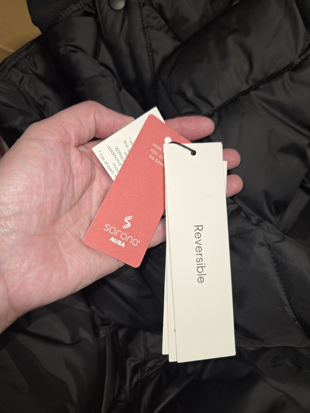 Calvin Klein Reversible Quilted Bomber Jacket in Black and Gray Camo - Picture 5 of 8
